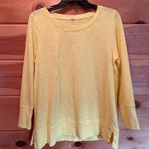 J. Crew Yellow Long Sleeve Relaxed Blouse size Medium - Picture 2 of 8